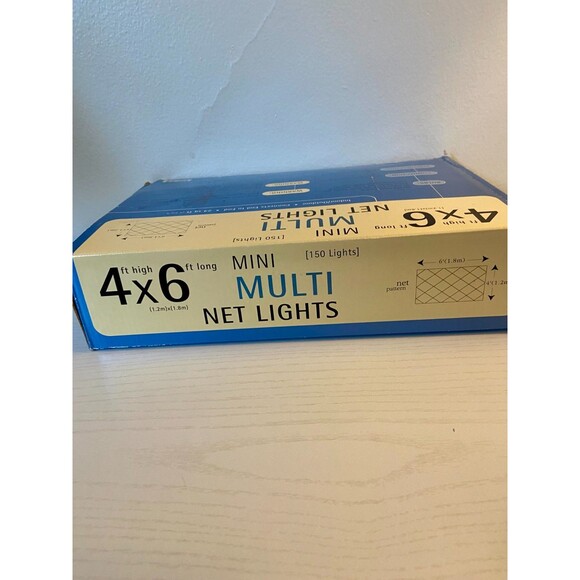 Christmas Multi Mini Net Light 4 x 6ft 150 Lights Indoor/outdoor Target VTG 2002 - Picture 5 of 7